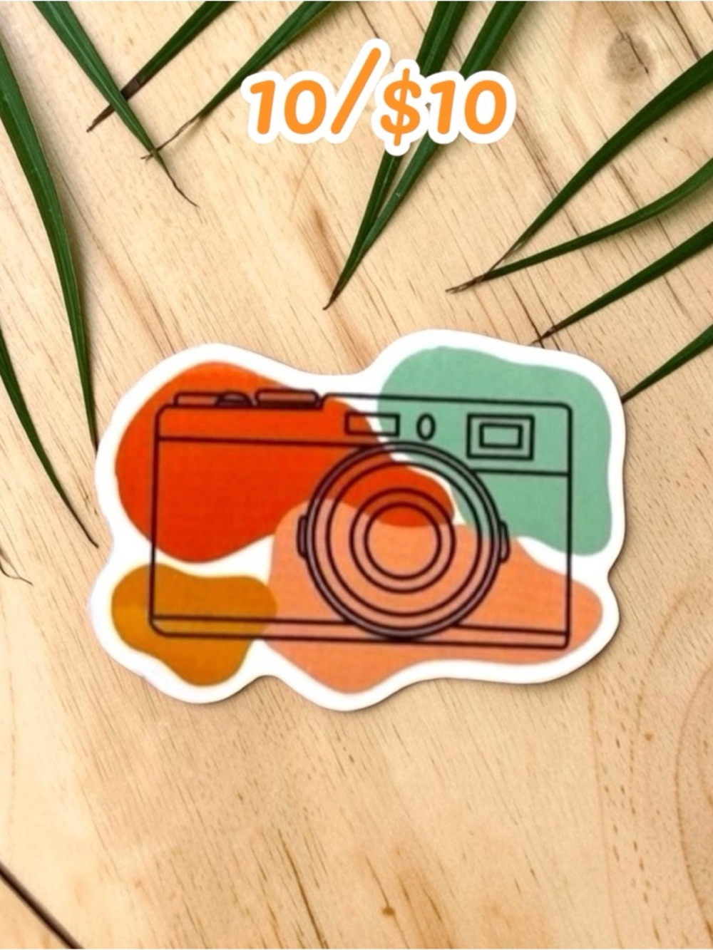 10 / $10 - Retro Camera Sticker - Photos / Photography / Photographer